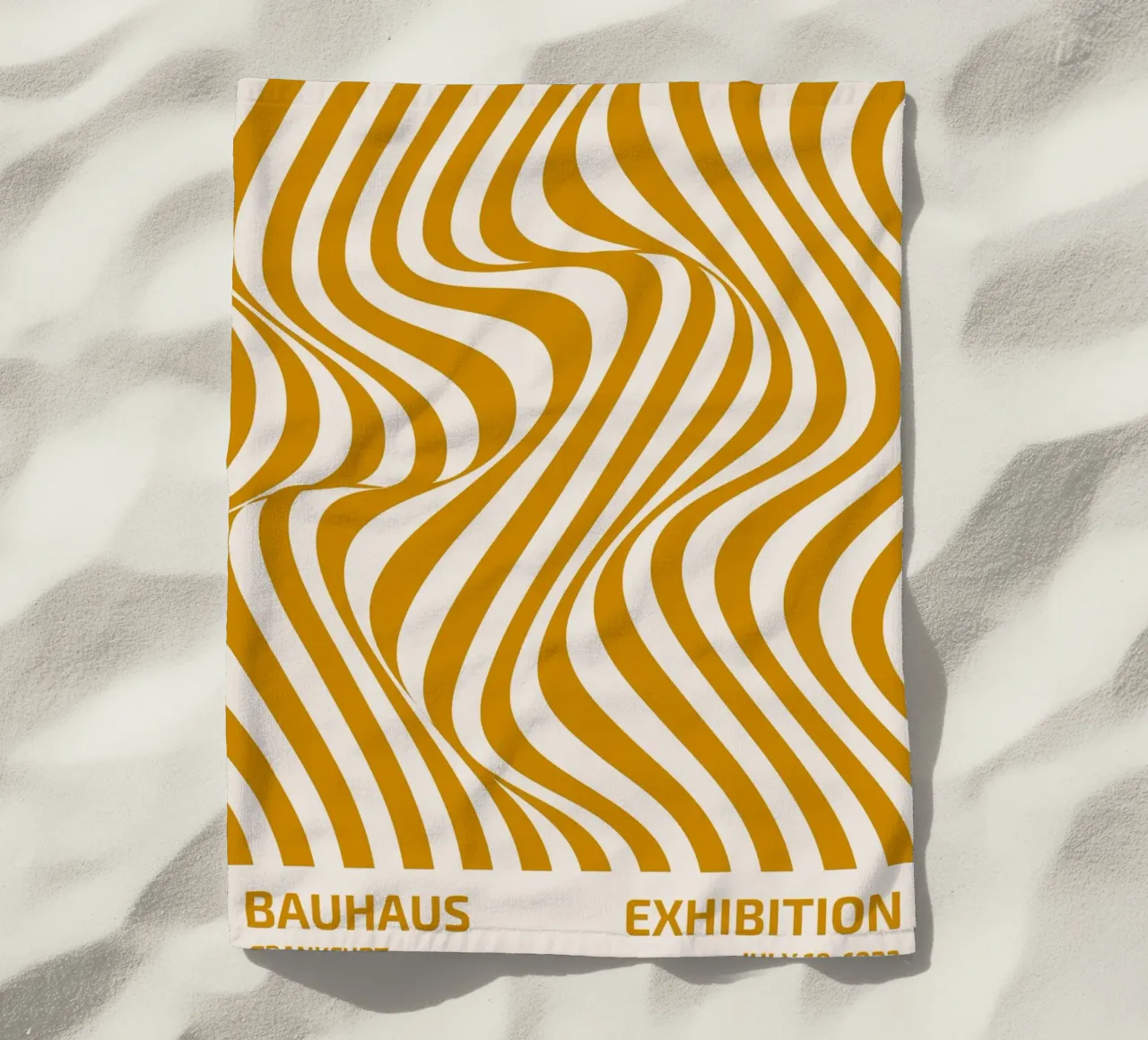 Bauhaus Francoforte 1923 Poster Op Art a strisce telo mare da NorwesClub