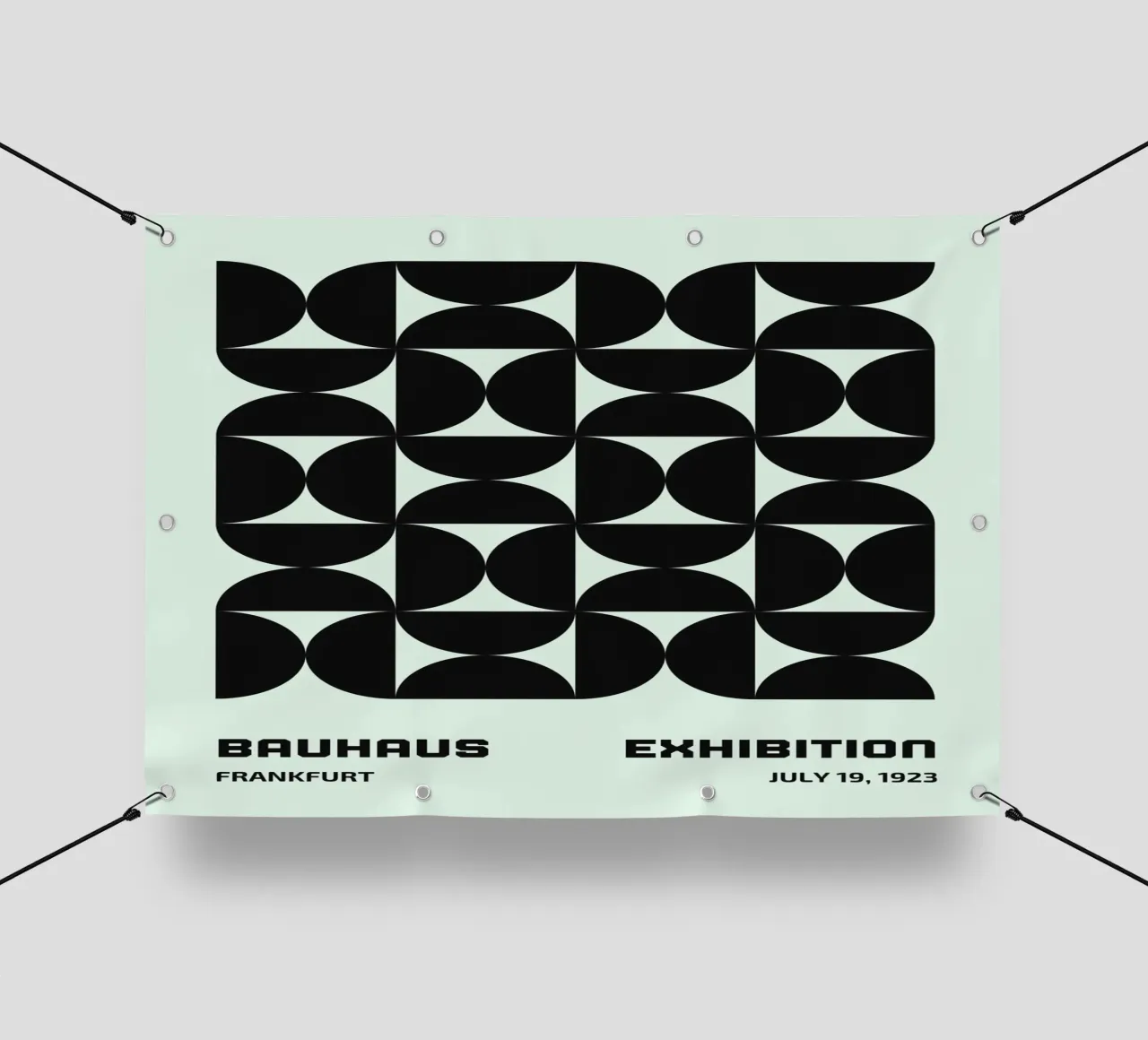 Bauhaus Francoforte 1923 Modello geometrico B&N telo in pvc da NorwesClub