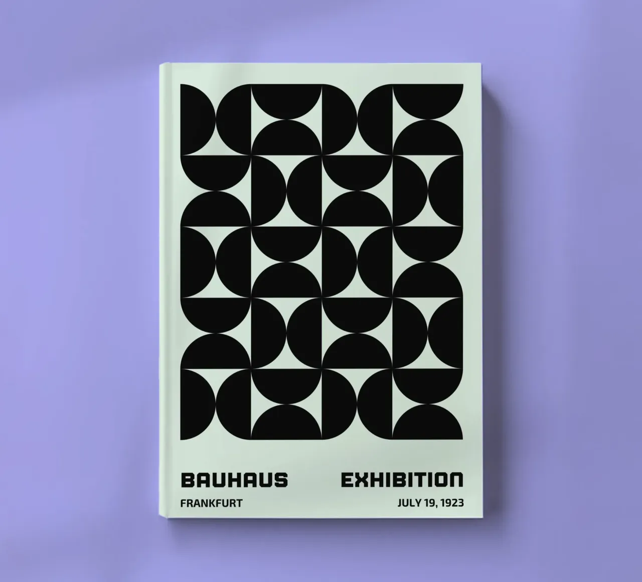 Bauhaus Frankfurt 1923 Geometric Pattern B&W notebook by NorwesClub