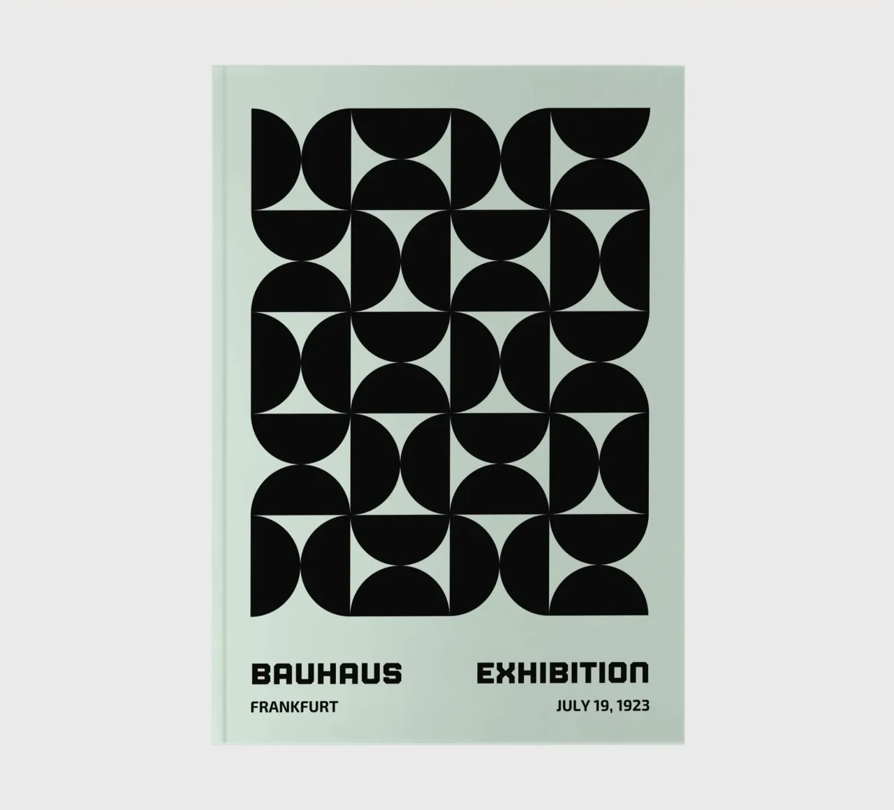 Bauhaus Frankfurt 1923 Geometric Pattern B&W notebook by NorwesClub