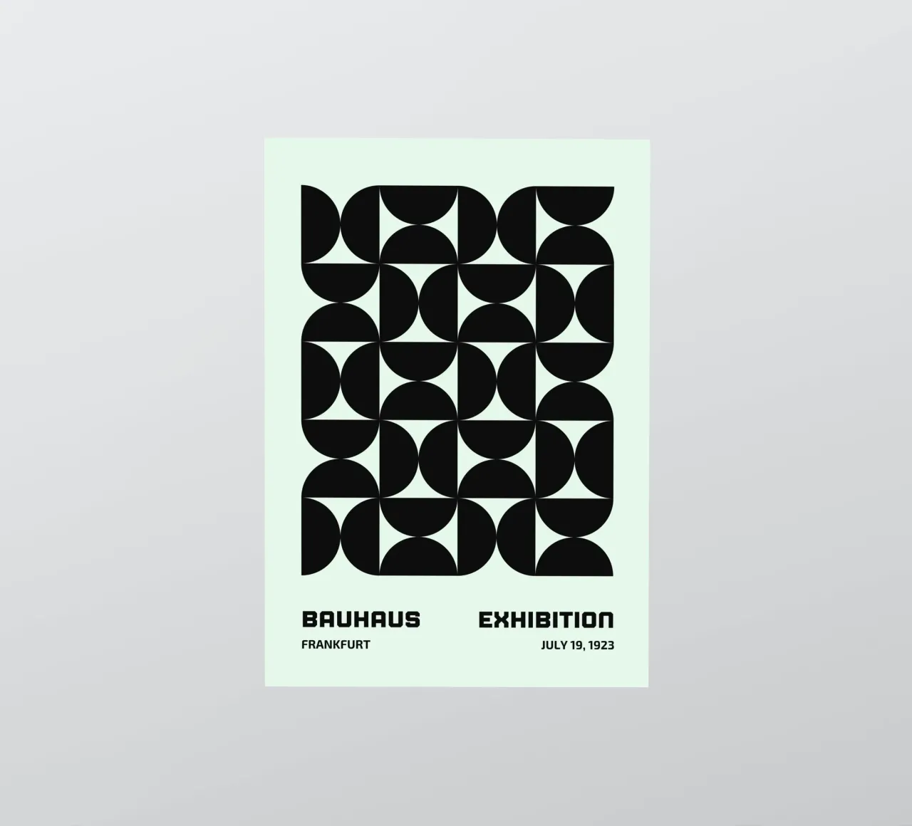 Bauhaus Frankfurt 1923 Geometric Pattern B&W sticker by NorwesClub