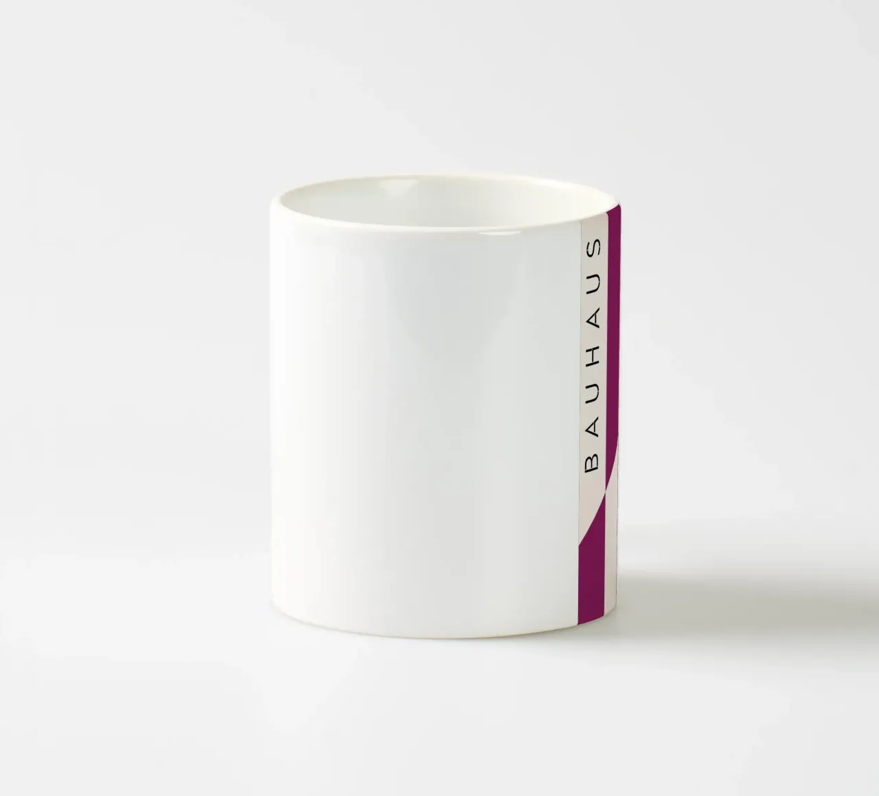 Bauhaus 1919 Francoforte - Stampa a righe Magenta tazza in ceramica da NorwesClub