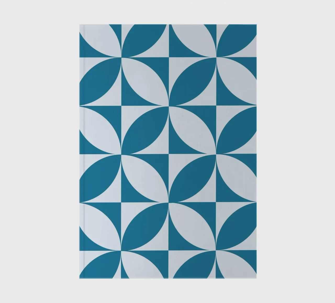 Geometric Pattern Abstract Shapes Teal Blue Print notebook by NorwesClub