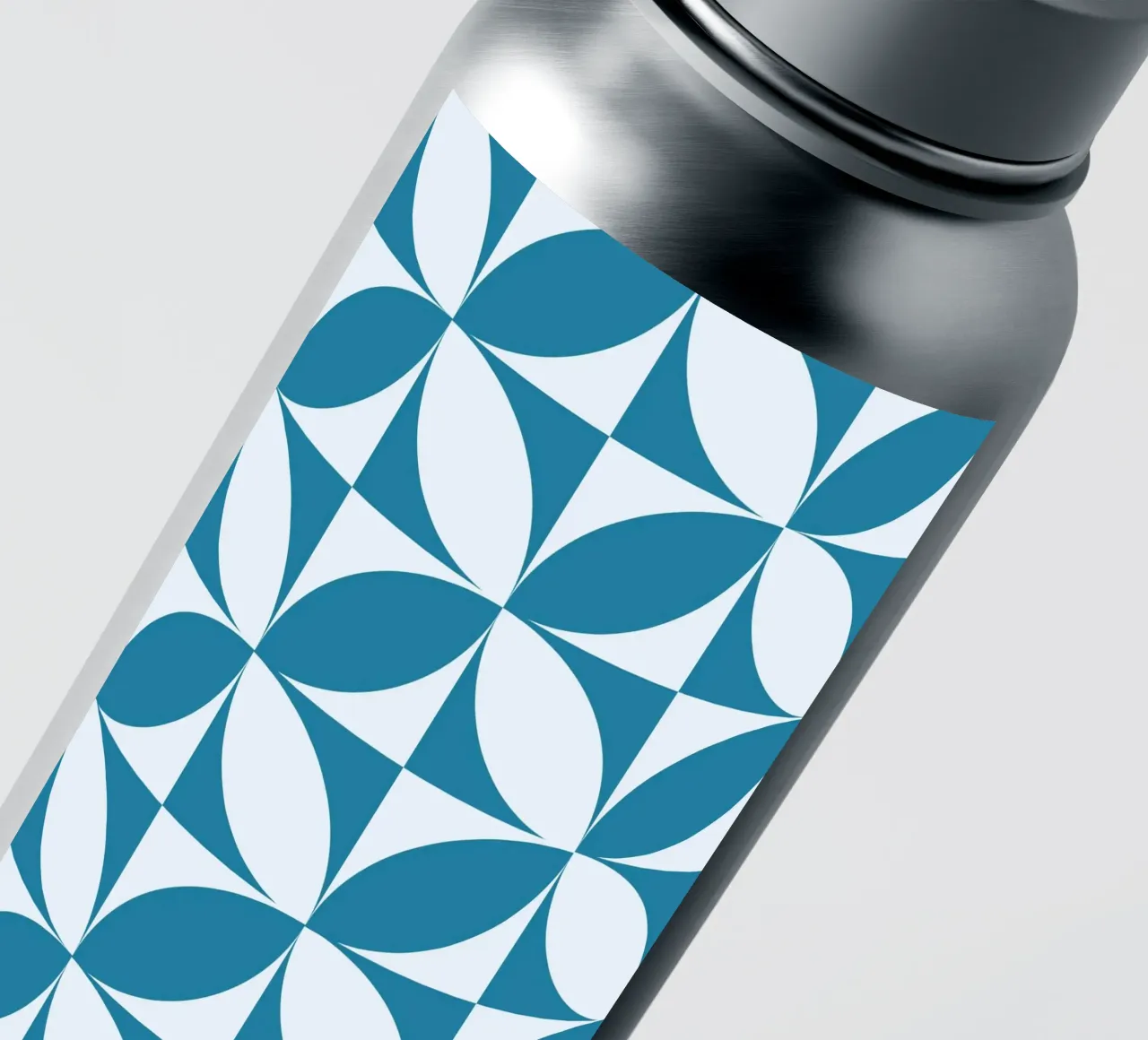 Geometric Pattern Abstract Shapes Teal Blue Print sticker by NorwesClub