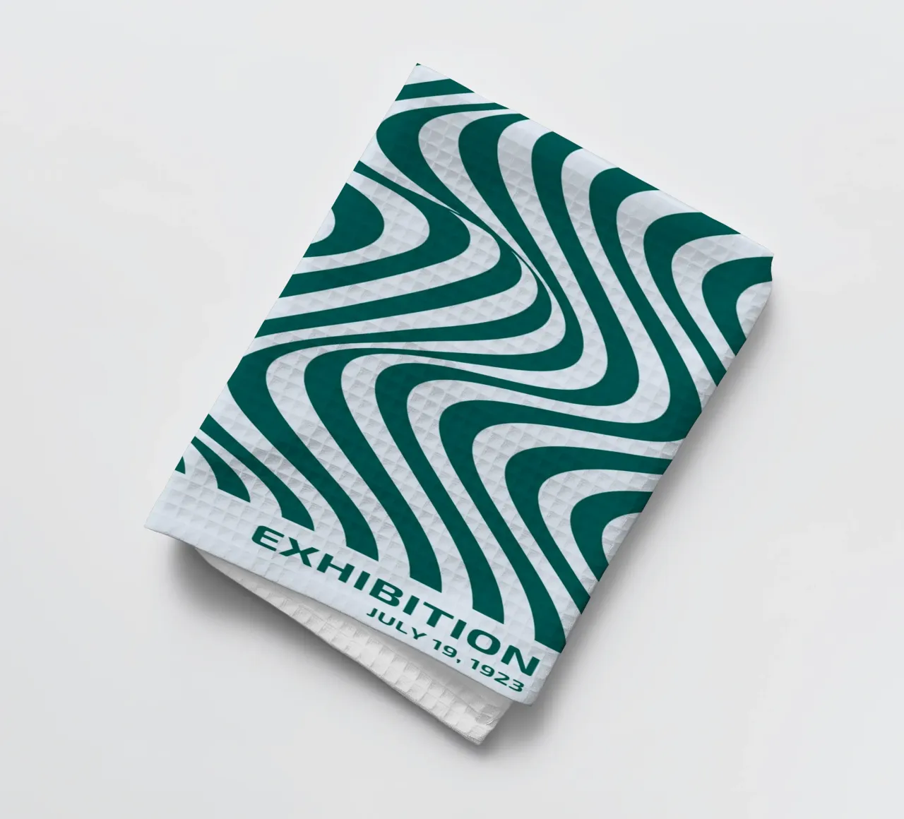Bauhaus Francoforte 1923 Op Art Strisce verde acqua canovaccio da cucina da NorwesClub