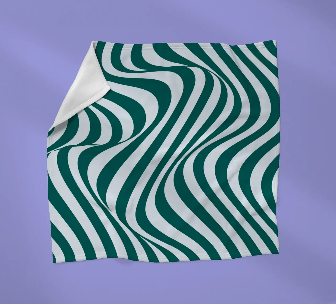 Bauhaus Francoforte 1923 Op Art Strisce verde acqua coperta in pile da NorwesClub