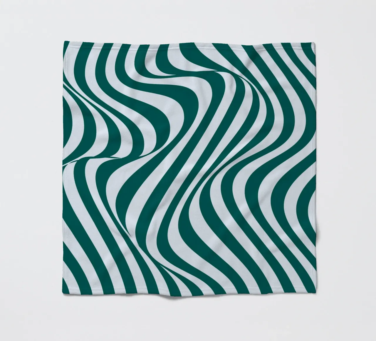 Bauhaus Francoforte 1923 Op Art Strisce verde acqua coperta in pile da NorwesClub