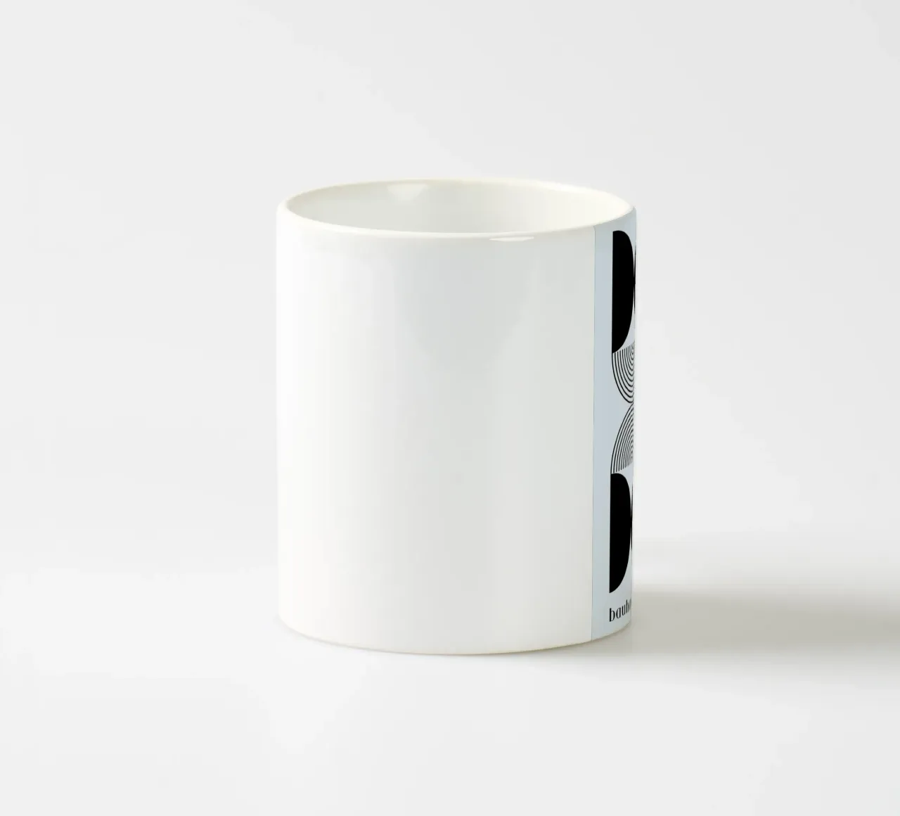 Bauhaus 1923 Geometric Pattern Black White Print ceramic mug by NorwesClub