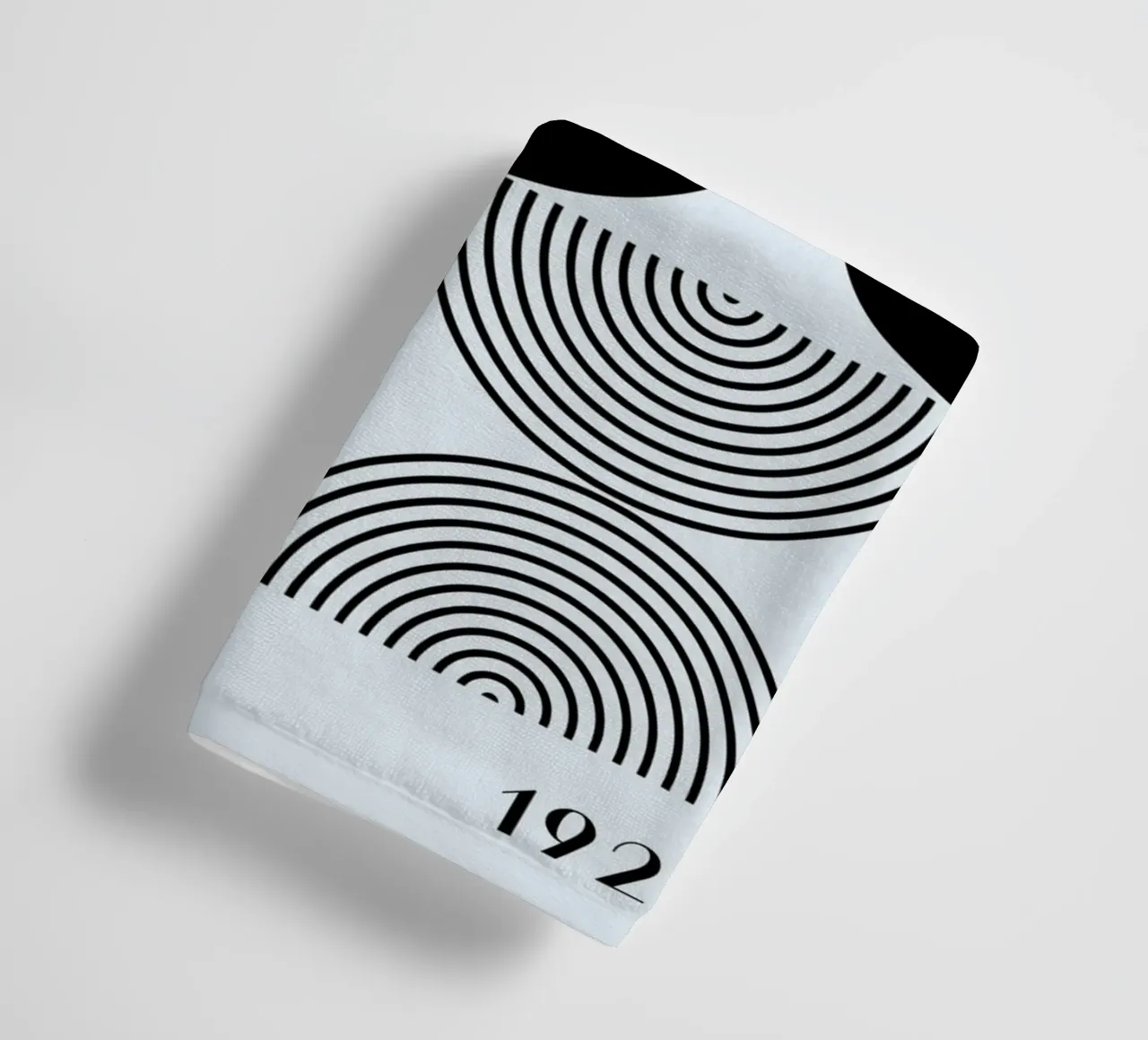 Bauhaus 1923 Geometric Pattern Black White Print towel by NorwesClub