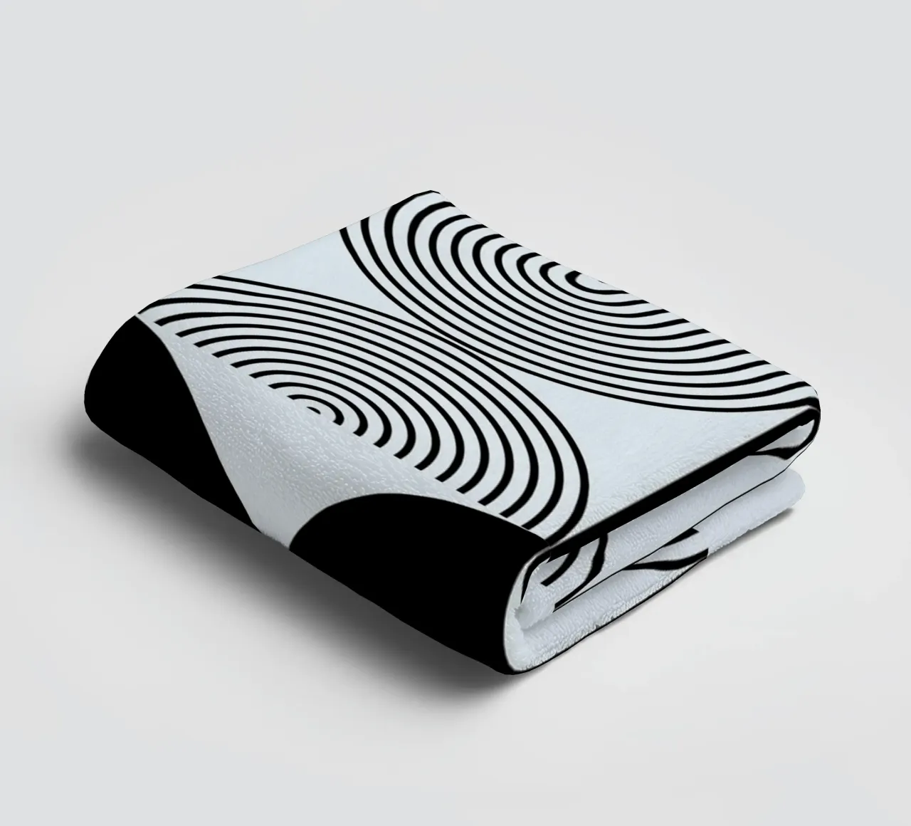 Bauhaus 1923 Geometric Pattern Black White Print towel by NorwesClub