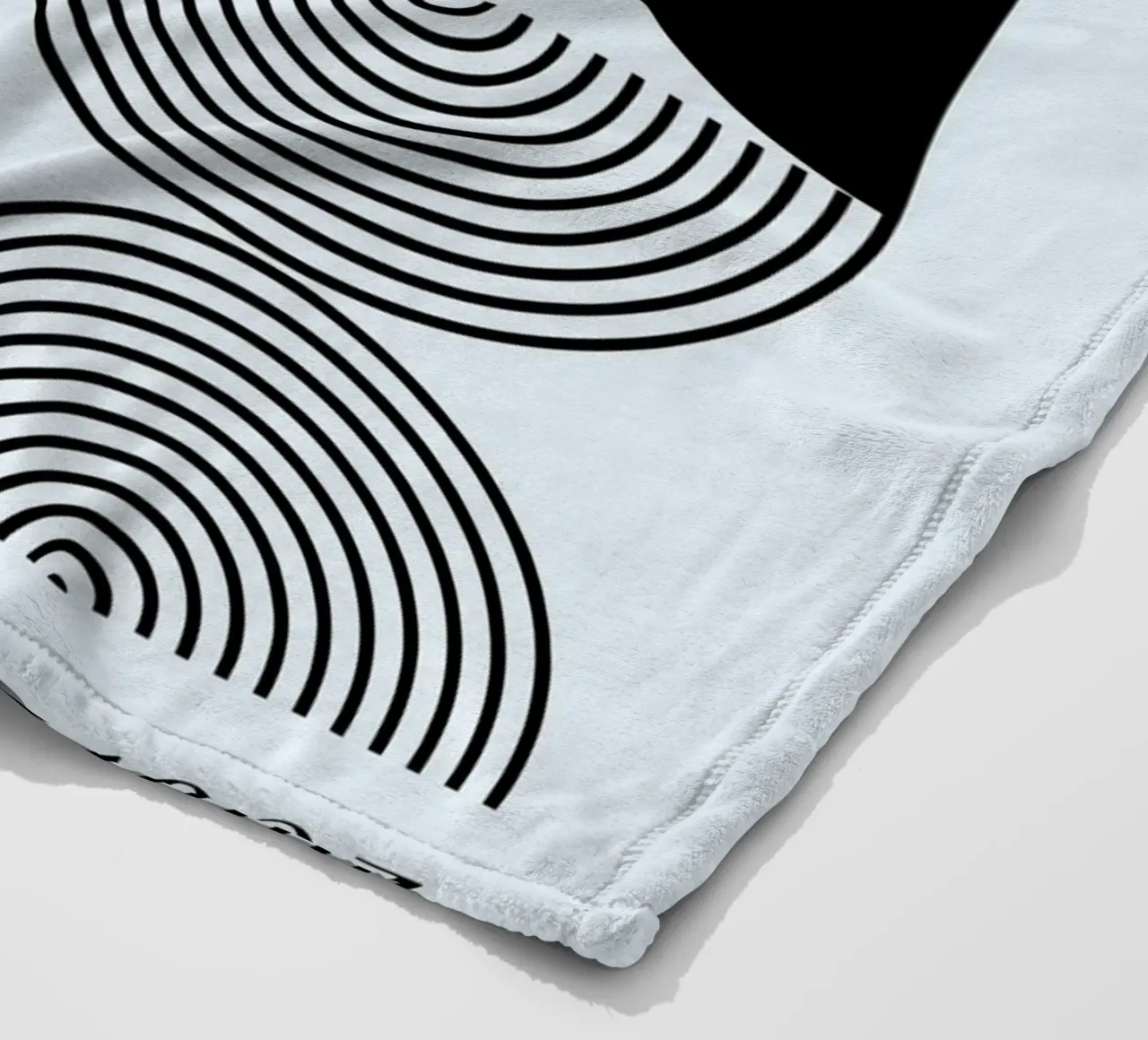 Bauhaus 1923 Modello geometrico Nero Bianco Stampa coperta in pile da NorwesClub