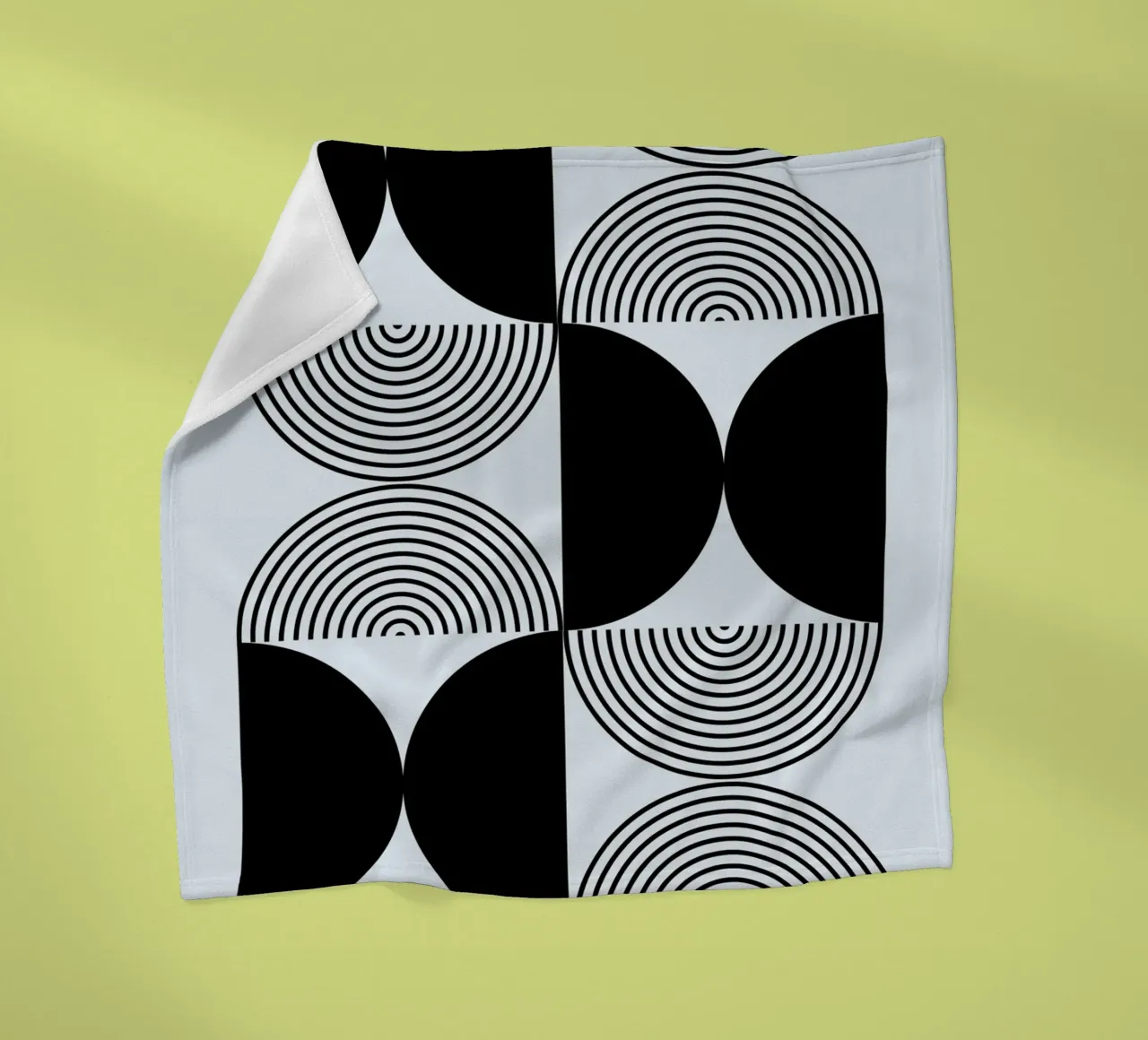 Bauhaus 1923 Modello geometrico Nero Bianco Stampa coperta in pile da NorwesClub