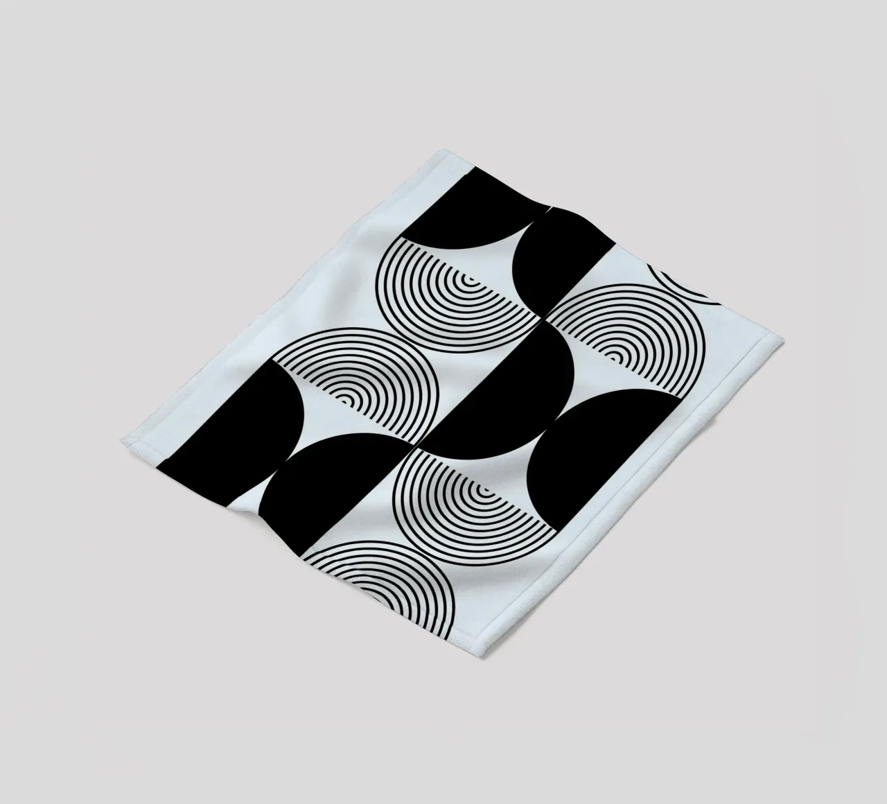 Bauhaus 1923 Modello geometrico Nero Bianco Stampa coperta in pile da NorwesClub