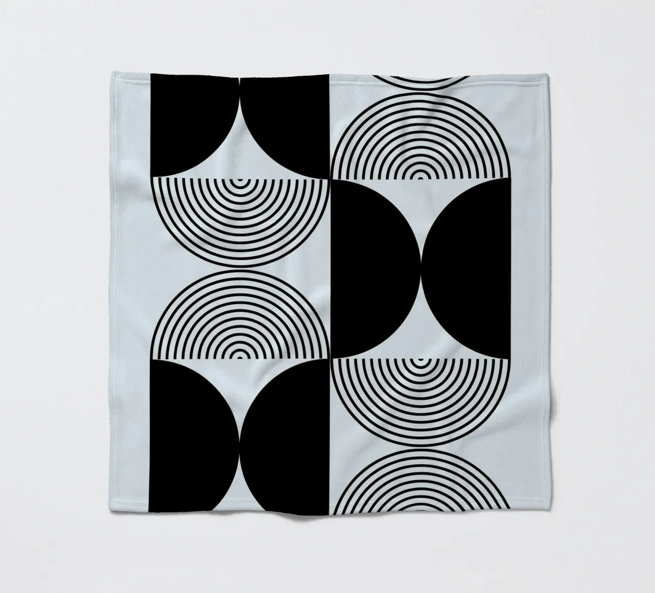 Bauhaus 1923 Modello geometrico Nero Bianco Stampa coperta in pile da NorwesClub