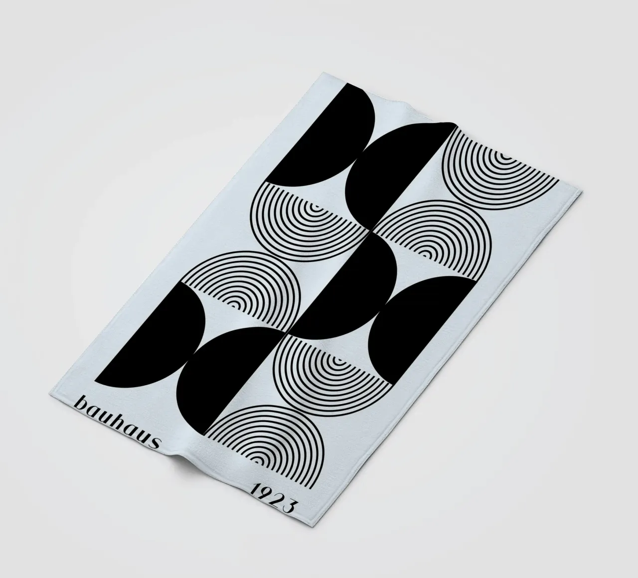 Bauhaus 1923 Modello geometrico Nero Bianco Stampa coperta in pile da NorwesClub