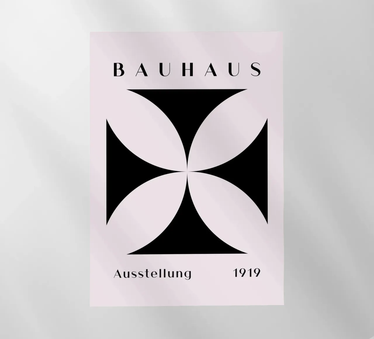 Bauhaus 1919 Mostra Forma geometrica nera pellicola backlit da NorwesClub