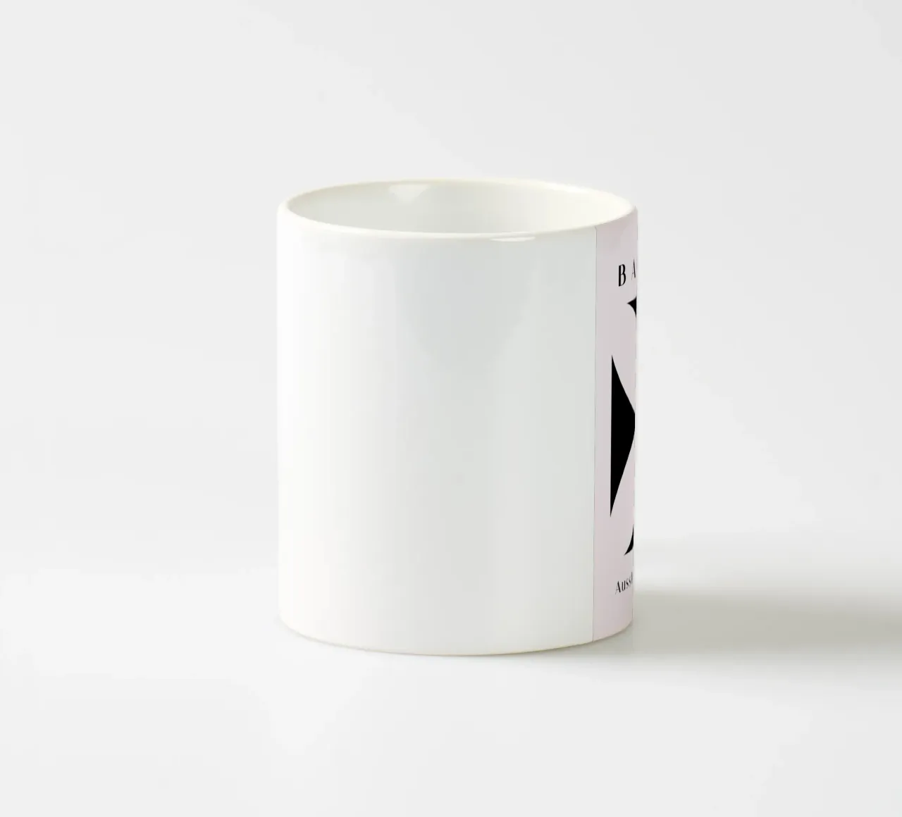 Bauhaus 1919 Mostra Forma geometrica nera tazza in ceramica da NorwesClub