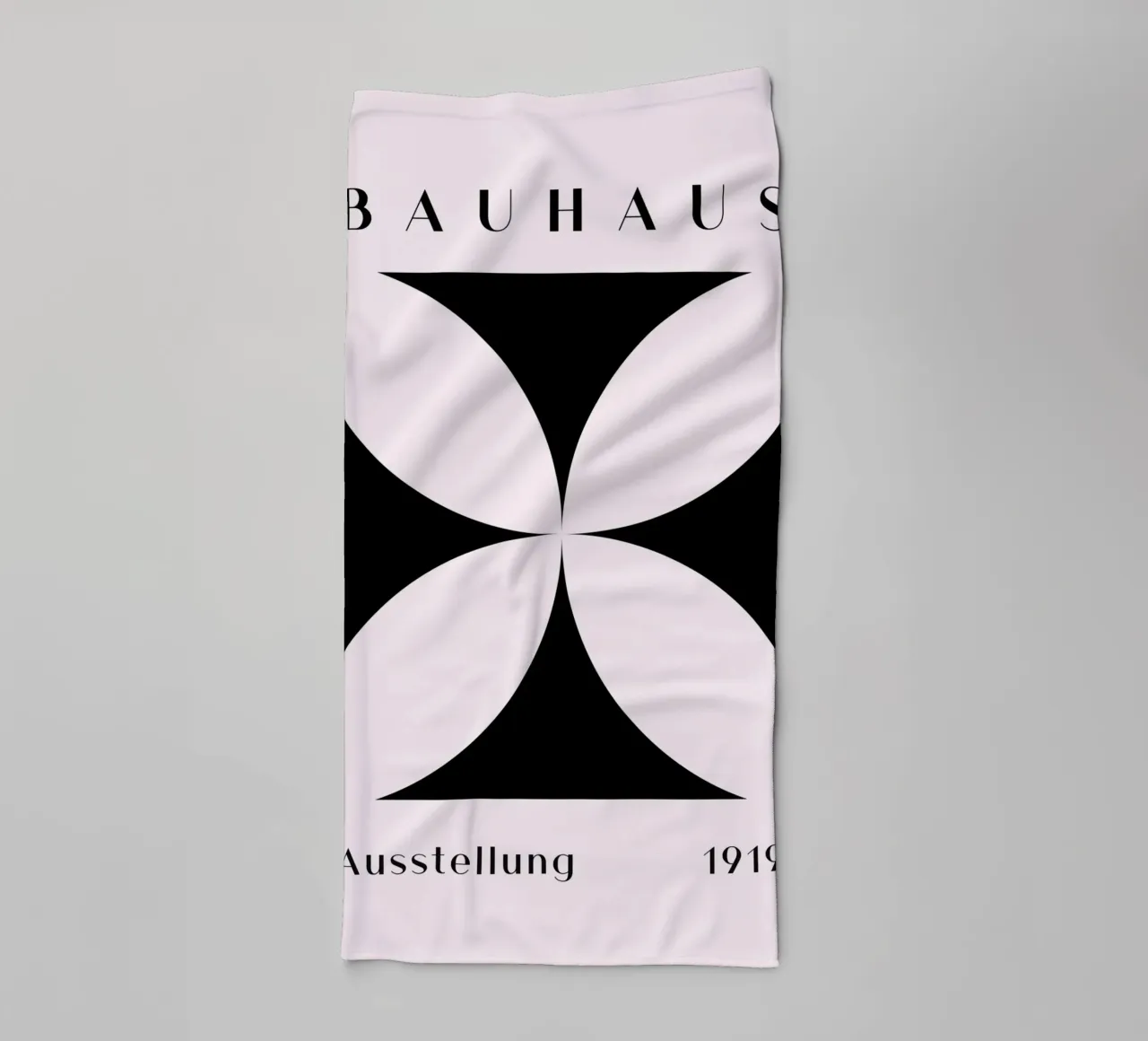 Bauhaus 1919 Mostra Forma geometrica nera asciugamano da bagno da NorwesClub