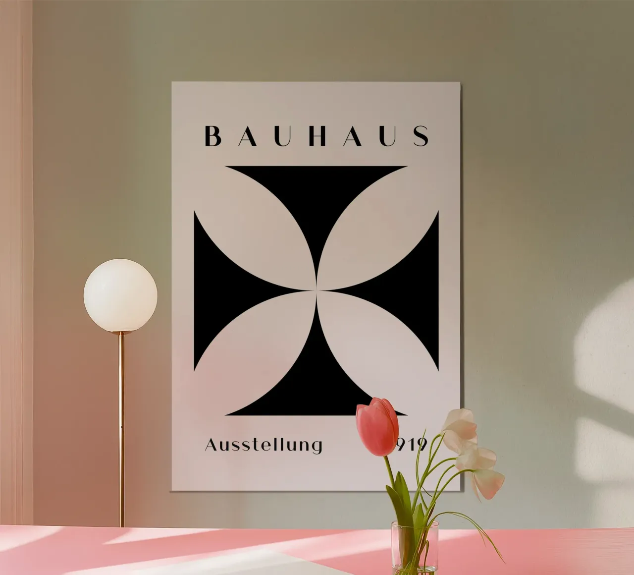Bauhaus 1919 Mostra Forma geometrica nera carta hahnemühle da NorwesClub