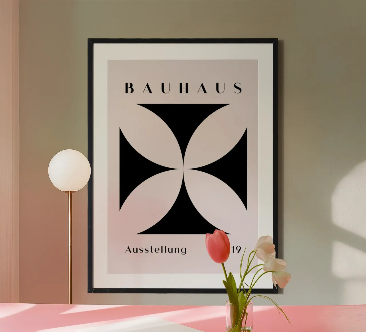 Bauhaus 1919 Mostra Forma geometrica nera carta hahnemühle da NorwesClub