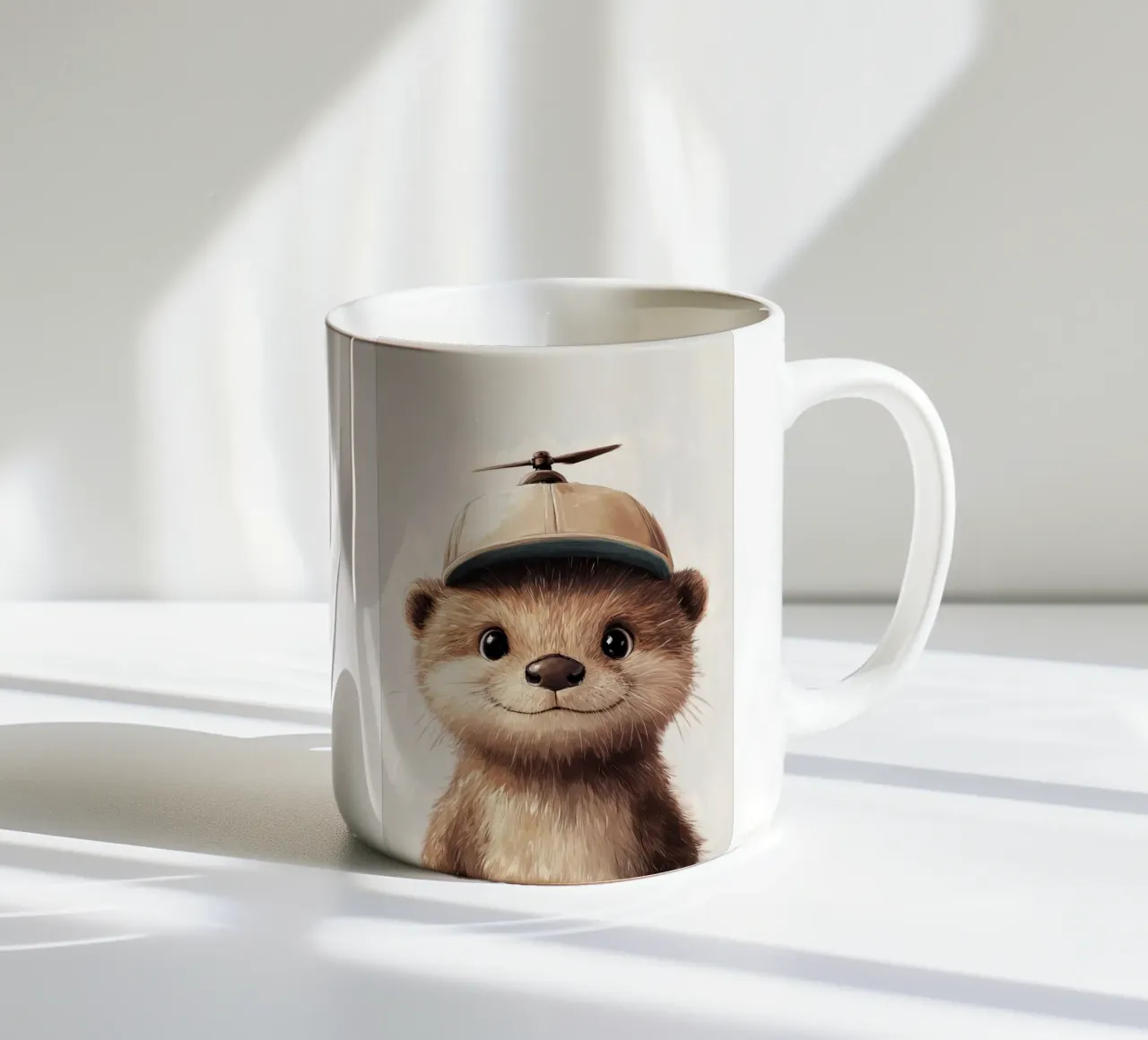 Eroe #43: Lontra con berretto a elica tazza in ceramica da farbenhelden