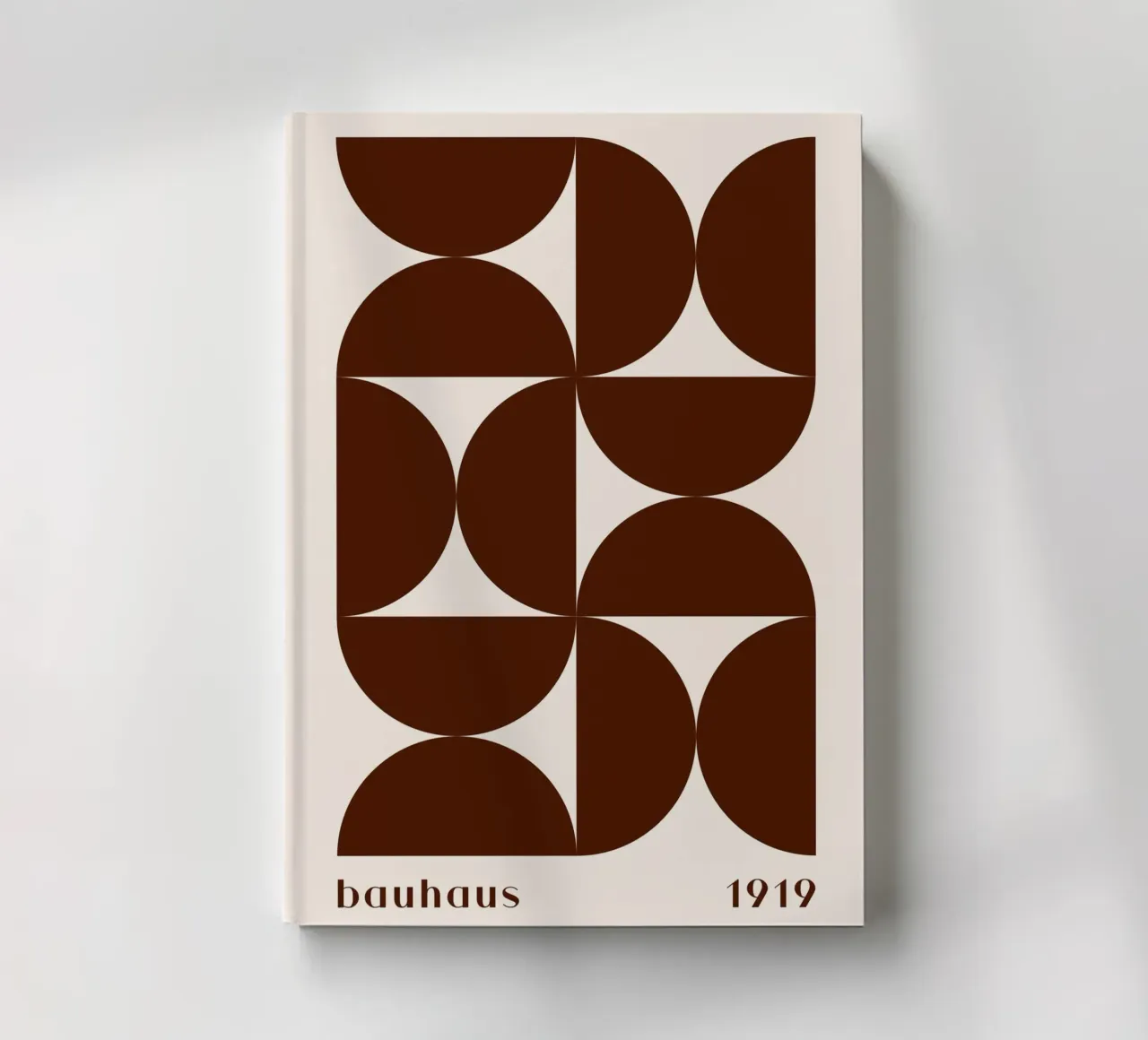 Bauhaus 1919 Geometric Pattern Brown Print notebook by NorwesClub