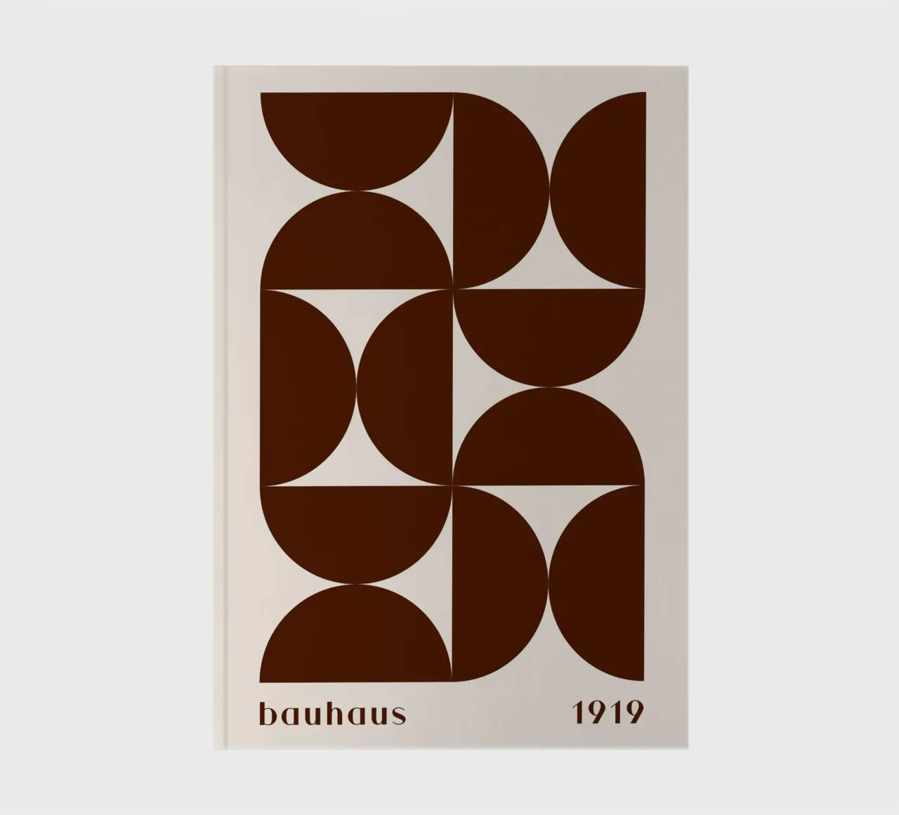 Bauhaus 1919 Geometric Pattern Brown Print notebook by NorwesClub