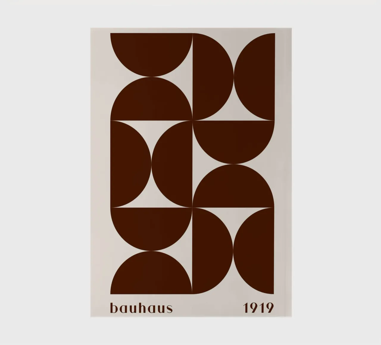 Bauhaus 1919 Geometric Pattern Brown Print notebook by NorwesClub