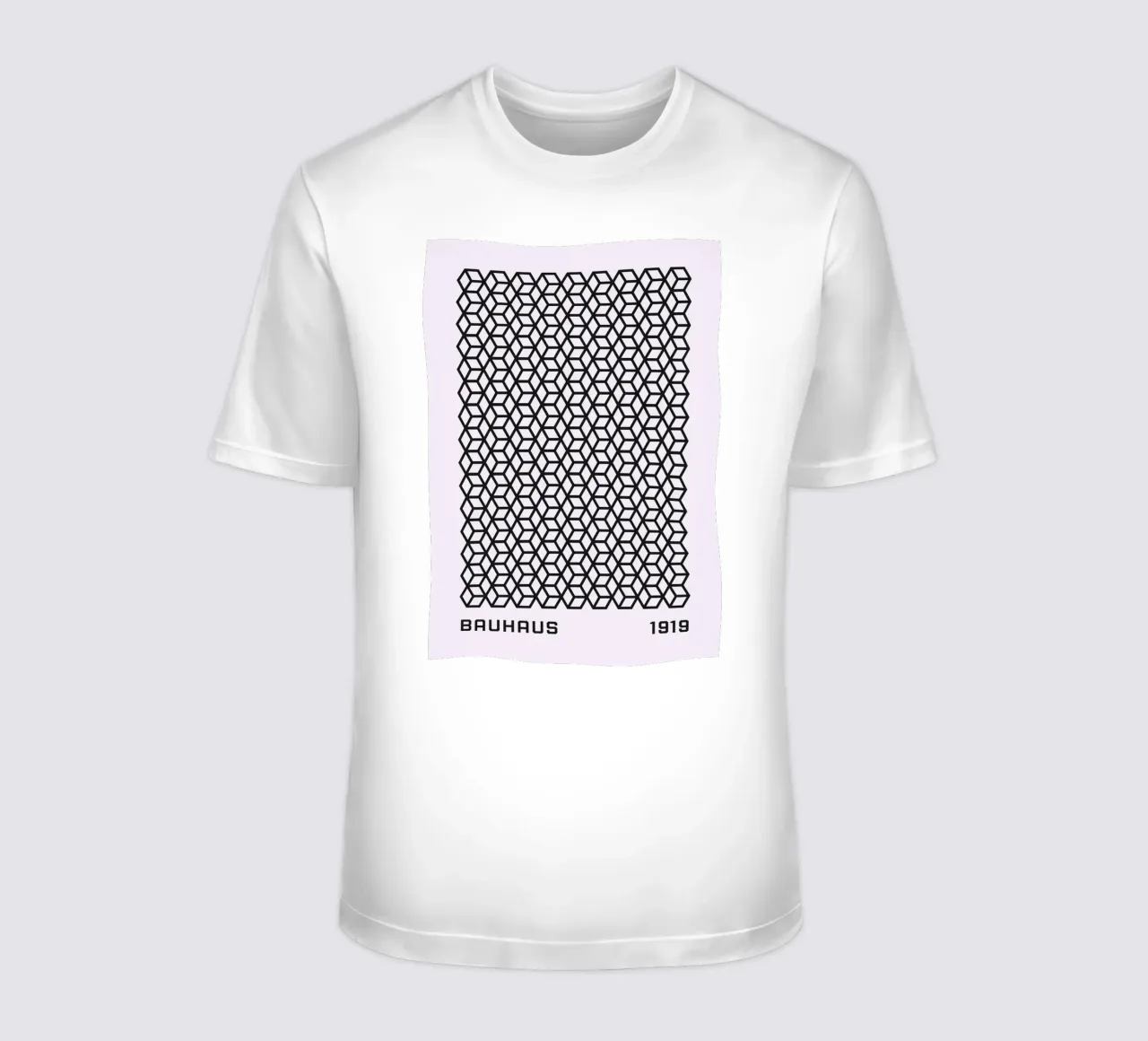 Bauhaus 1919 Geometric 3D Cube Pattern Print camiseta de NorwesClub