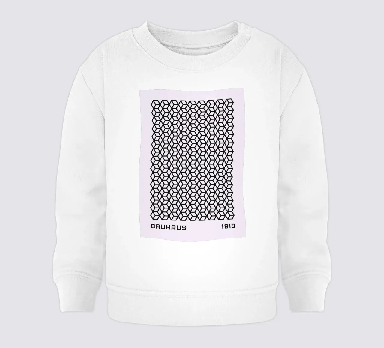 Bauhaus 1919 Geometric 3D Cube Pattern Print sudadera de bebé de NorwesClub