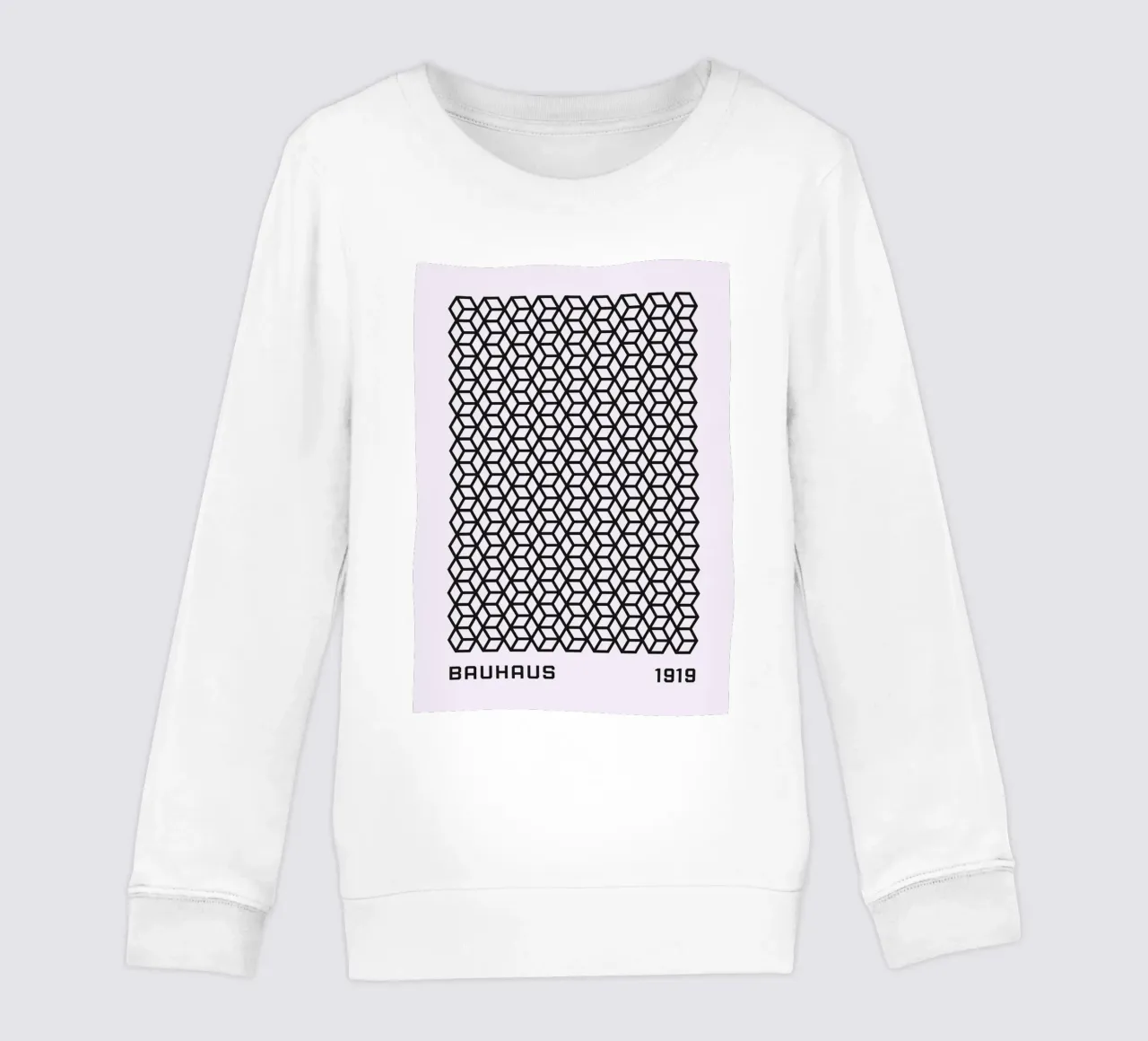 Bauhaus 1919 Geometric 3D Cube Pattern Print sudadera para niño de NorwesClub