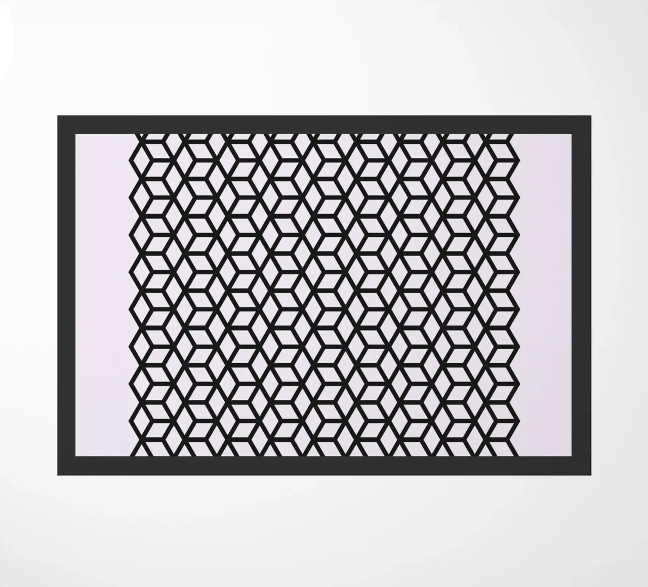 Bauhaus 1919 Geometric 3D Cube Pattern Print felpudo de NorwesClub