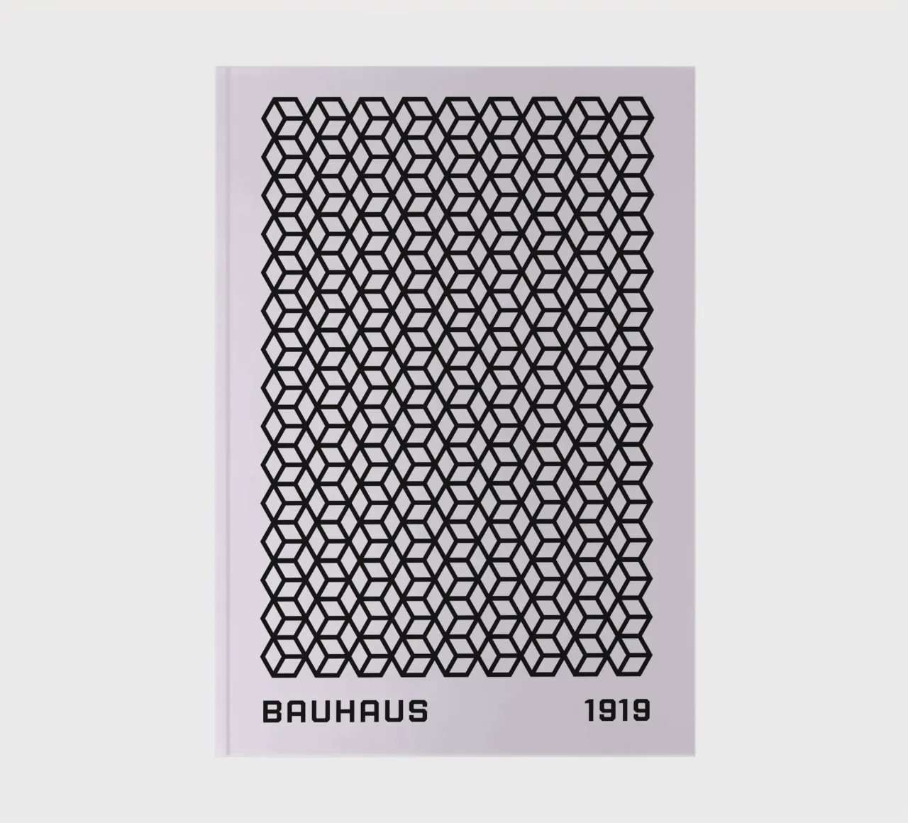 Bauhaus 1919 Geometric 3D Cube Pattern Print notebook by NorwesClub