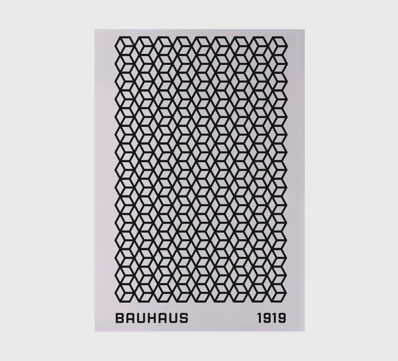 Bauhaus 1919 Geometric 3D Cube Pattern Print notebook by NorwesClub