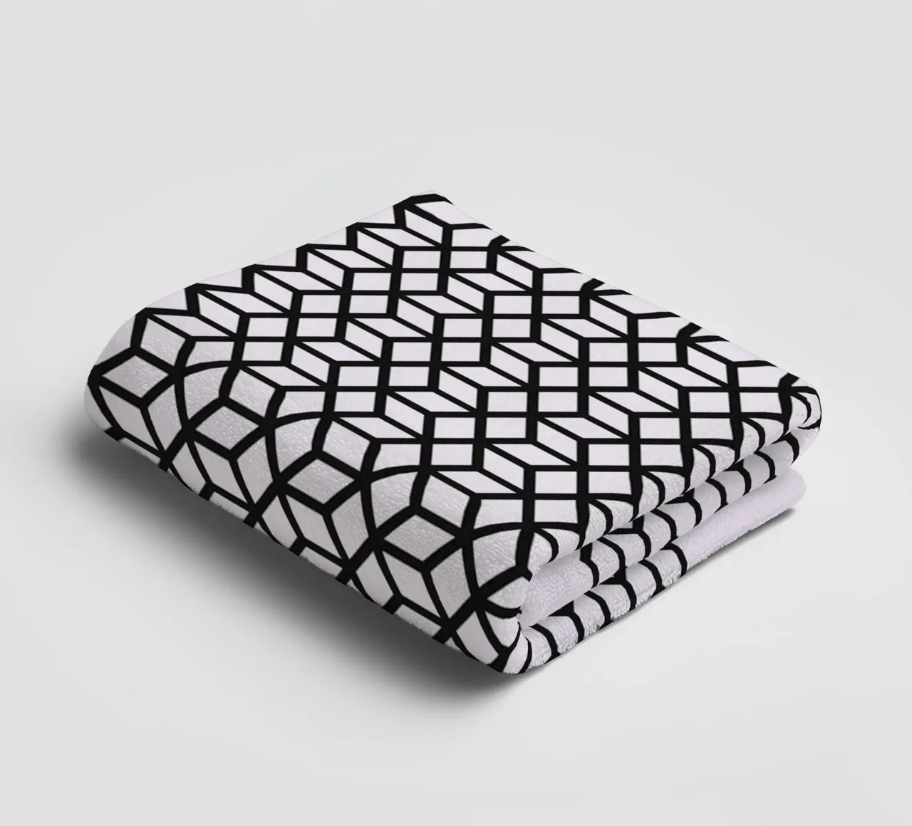 Bauhaus 1919 Geometric 3D Cube Pattern Print toalla de baño de NorwesClub
