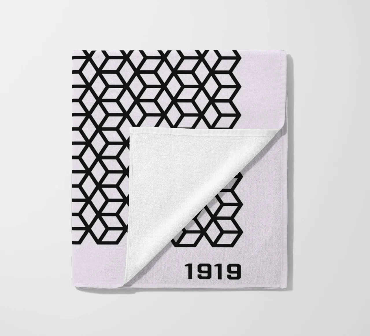 Bauhaus 1919 Geometric 3D Cube Pattern Print toalla de playa de NorwesClub
