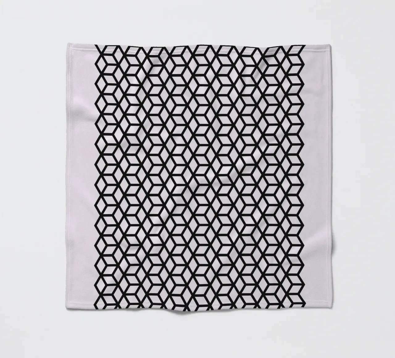 Bauhaus 1919 Geometric 3D Cube Pattern Print fleece blanket by NorwesClub