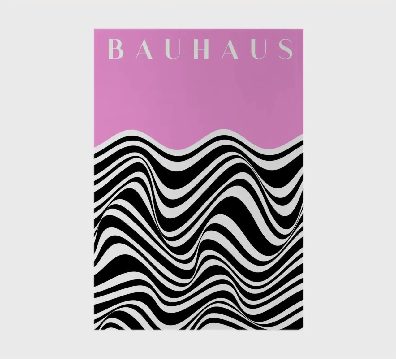 Bauhaus Op Art Rayas Rosa Negro Blanco Imprimir cuaderno de NorwesClub