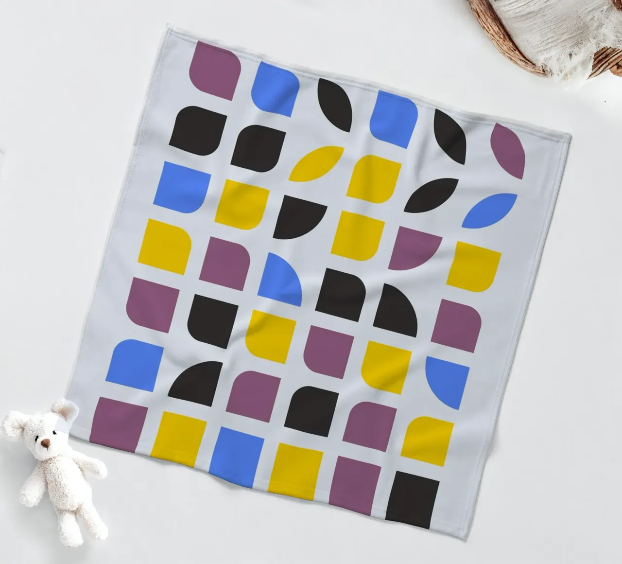 Bauhaus 1919 Geometric Pattern Colorful Print manta de franela de NorwesClub