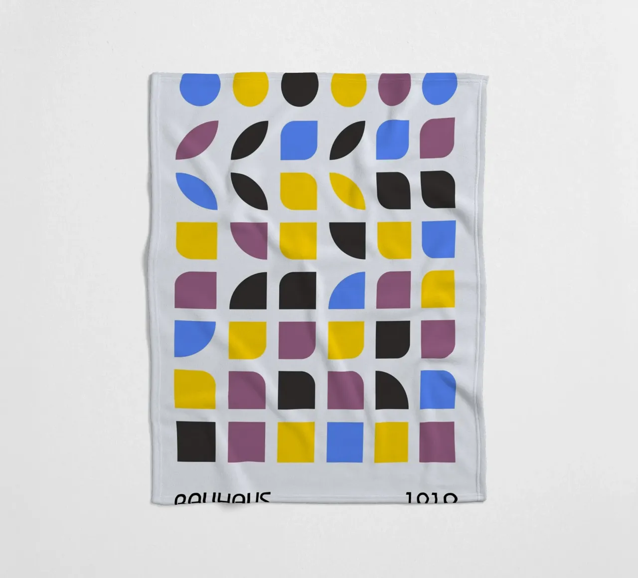 Bauhaus 1919 Geometric Pattern Colorful Print manta de franela de NorwesClub