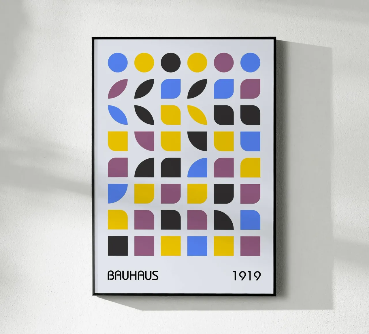 Bauhaus 1919 Geometric Pattern Colorful Print metacrilato de NorwesClub