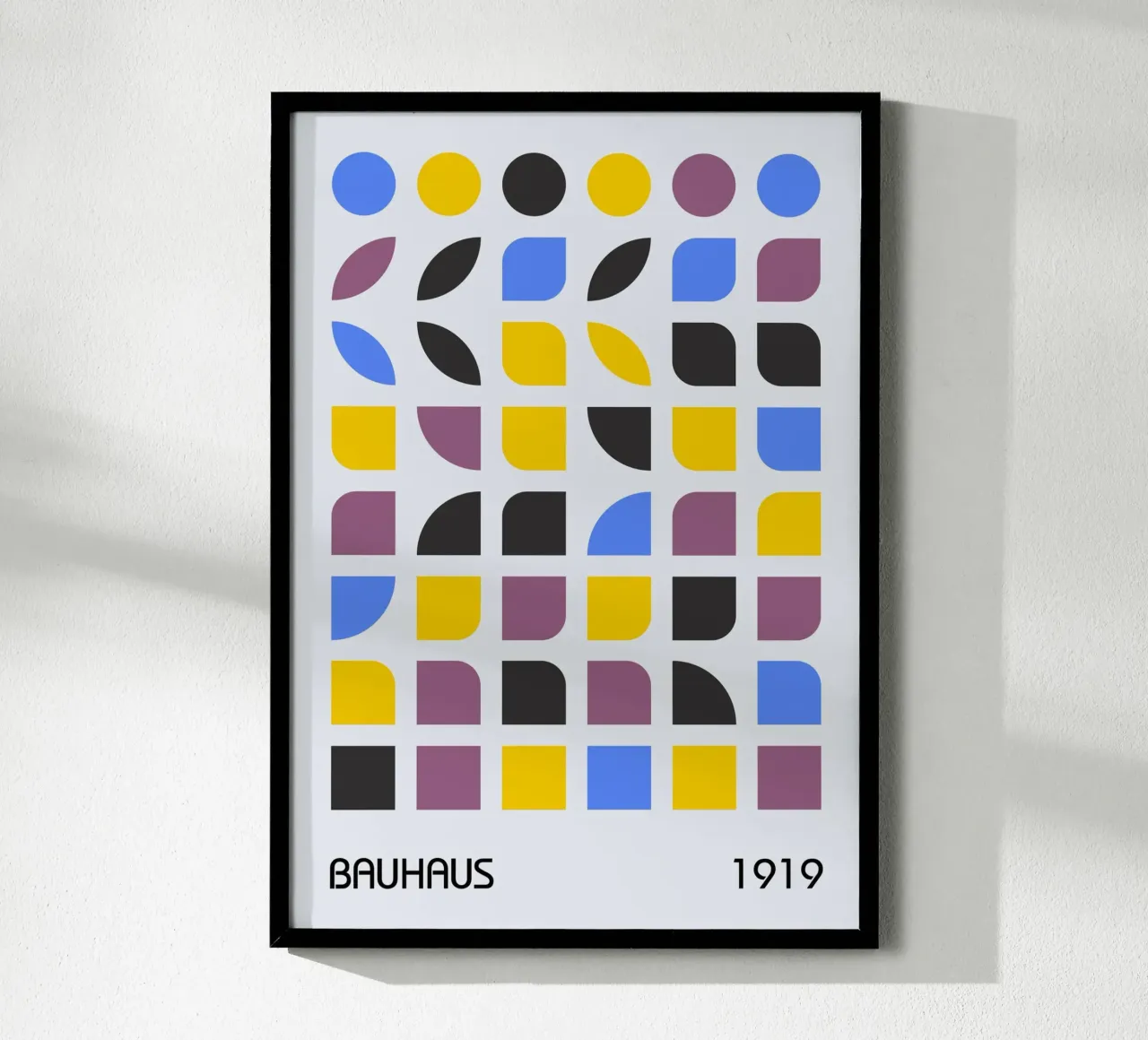 Bauhaus 1919 Geometric Pattern Colorful Print hahnemühle de NorwesClub