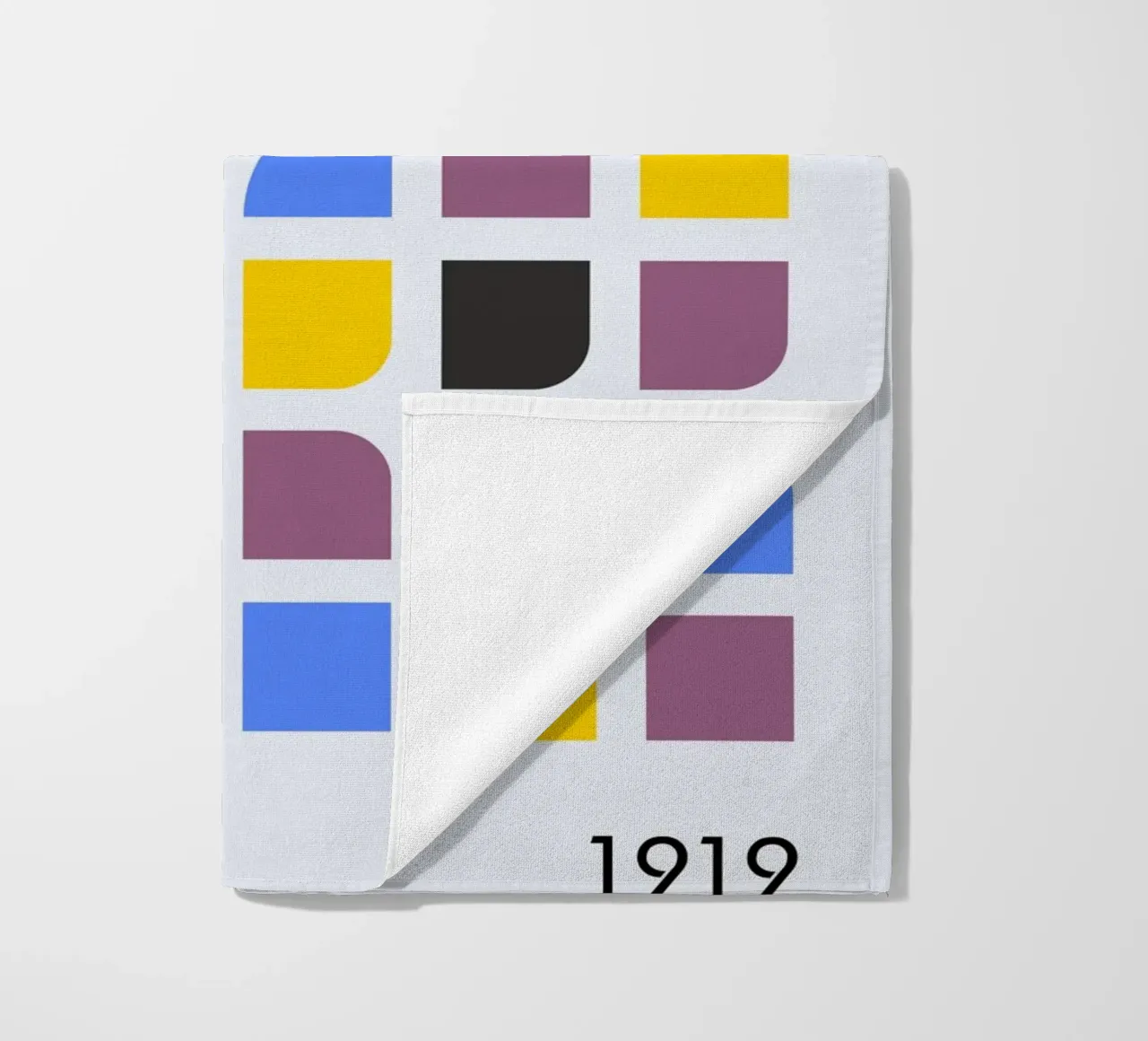 Bauhaus 1919 Geometric Pattern Colorful Print beach towel by NorwesClub