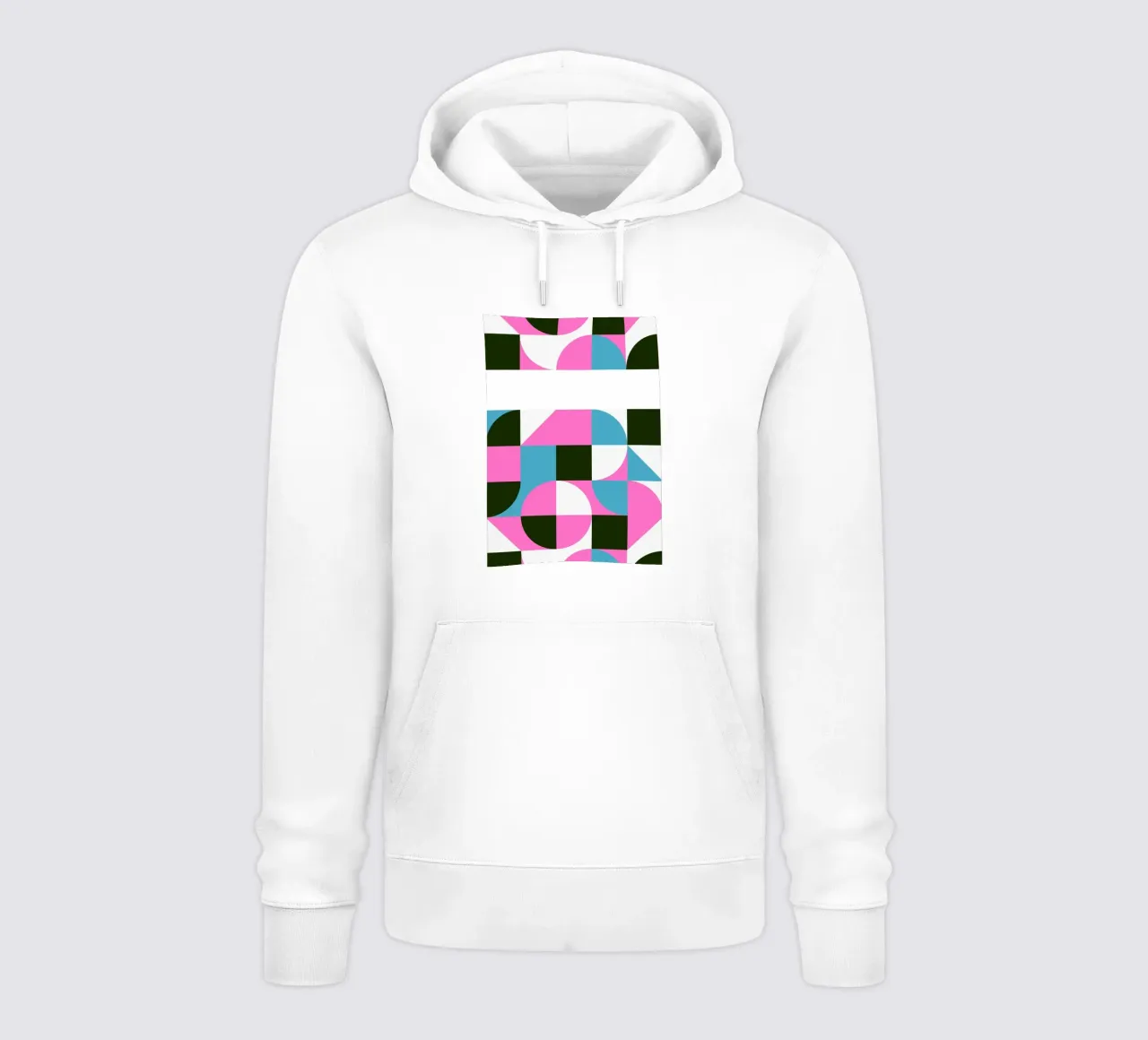 Motif géométrique abstrait rose bleu vert imprimé sweat à capuche de NorwesClub