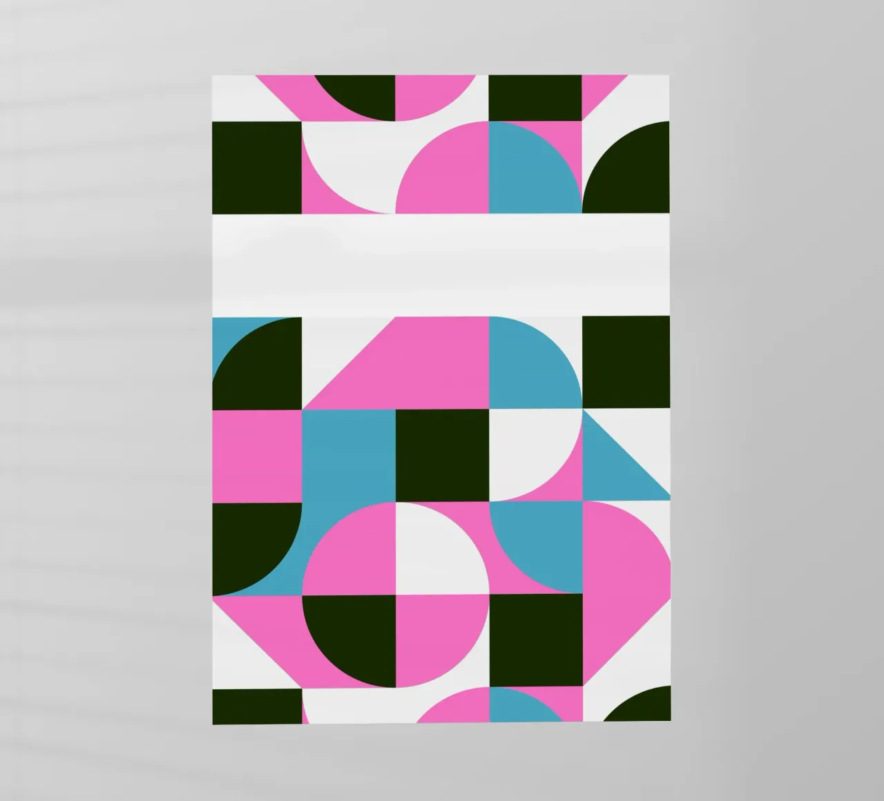 Geometrisch Patroon Abstract Roze Blauw Groen Print backlit folie van NorwesClub
