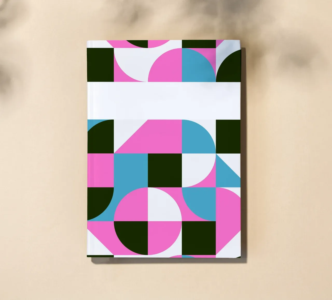 Geometric Pattern Abstract Pink Blue Green Print notebook by NorwesClub