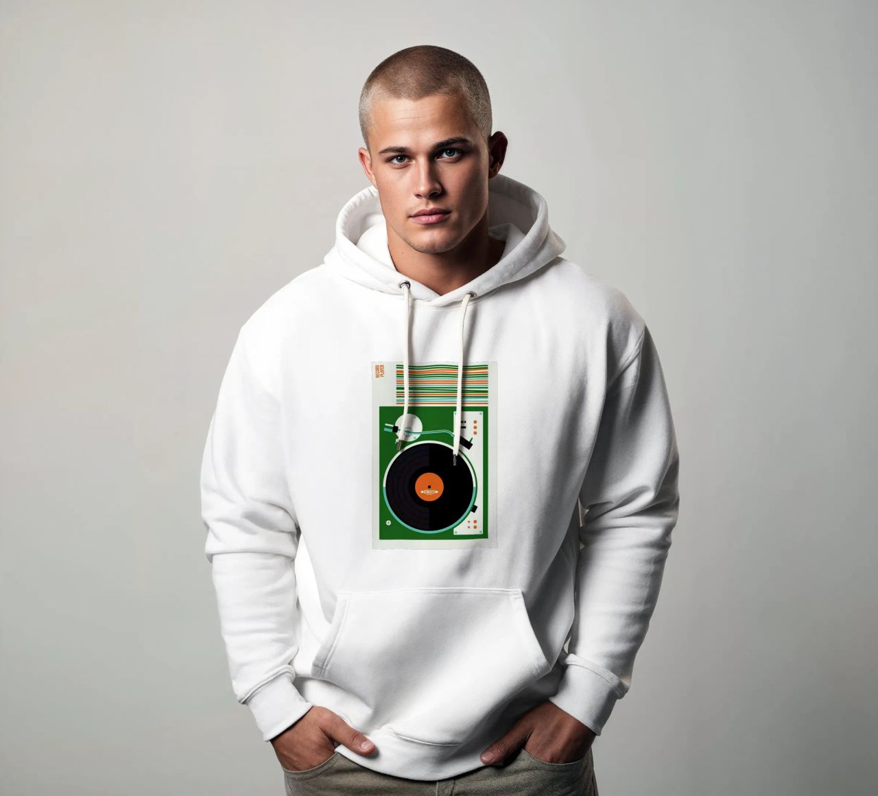Icons Record Player felpa con cappuccio da Bo Lundberg