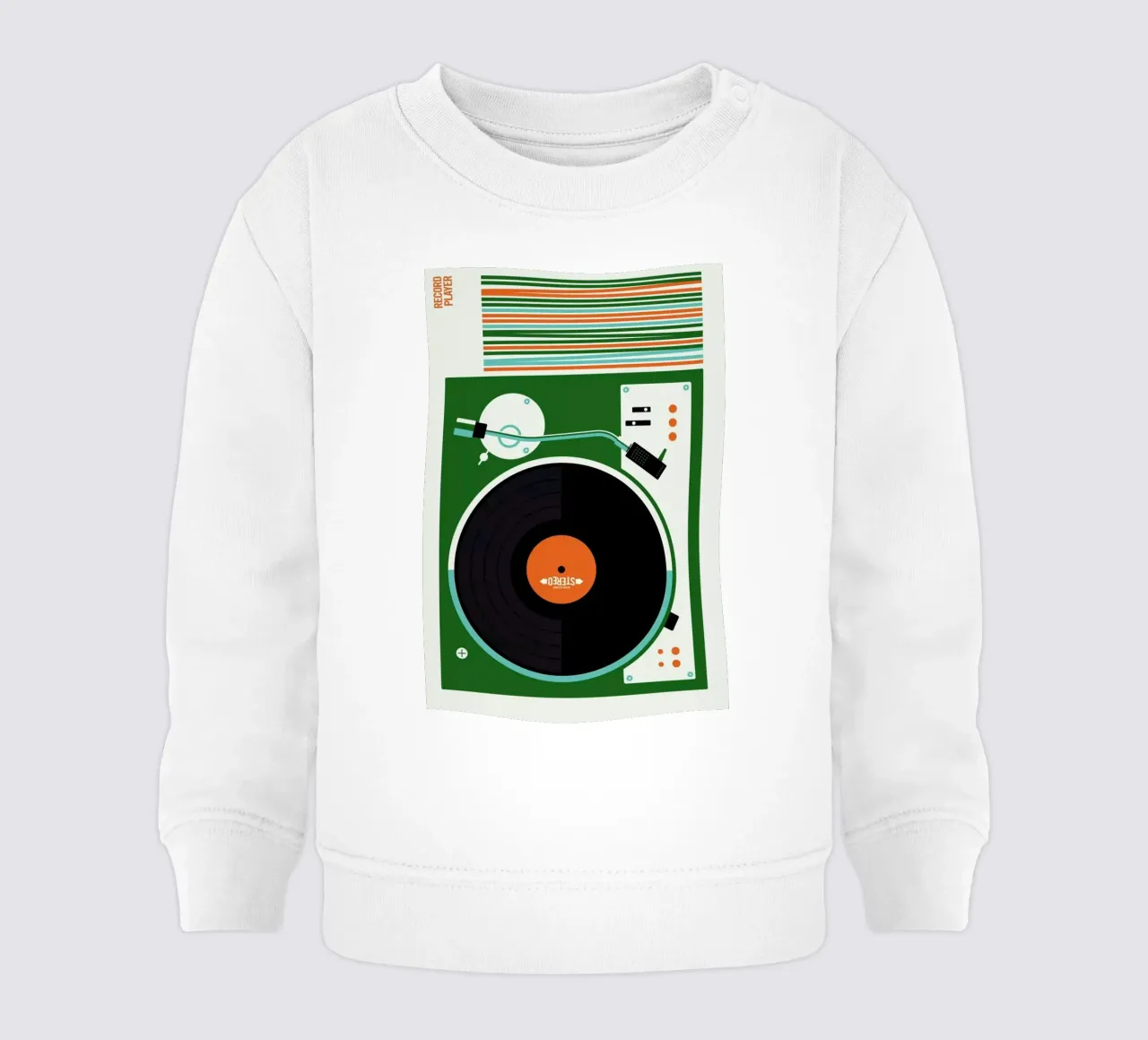 Icons Record Player baby sweatshirt by Bo Lundberg