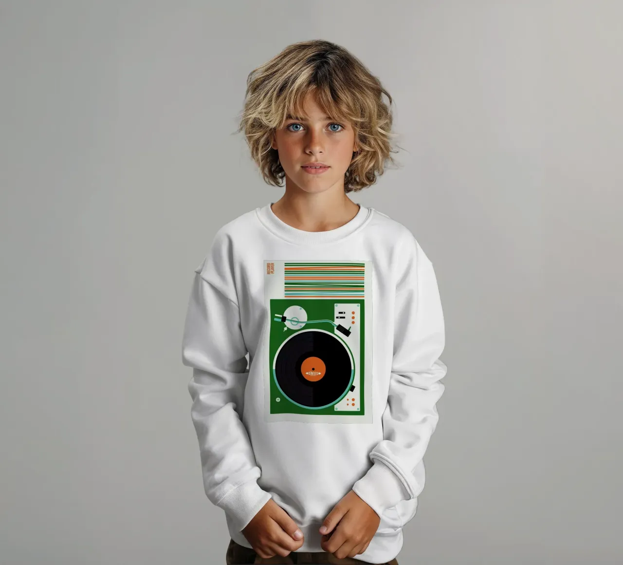 Icons Record Player felpa bambino da Bo Lundberg