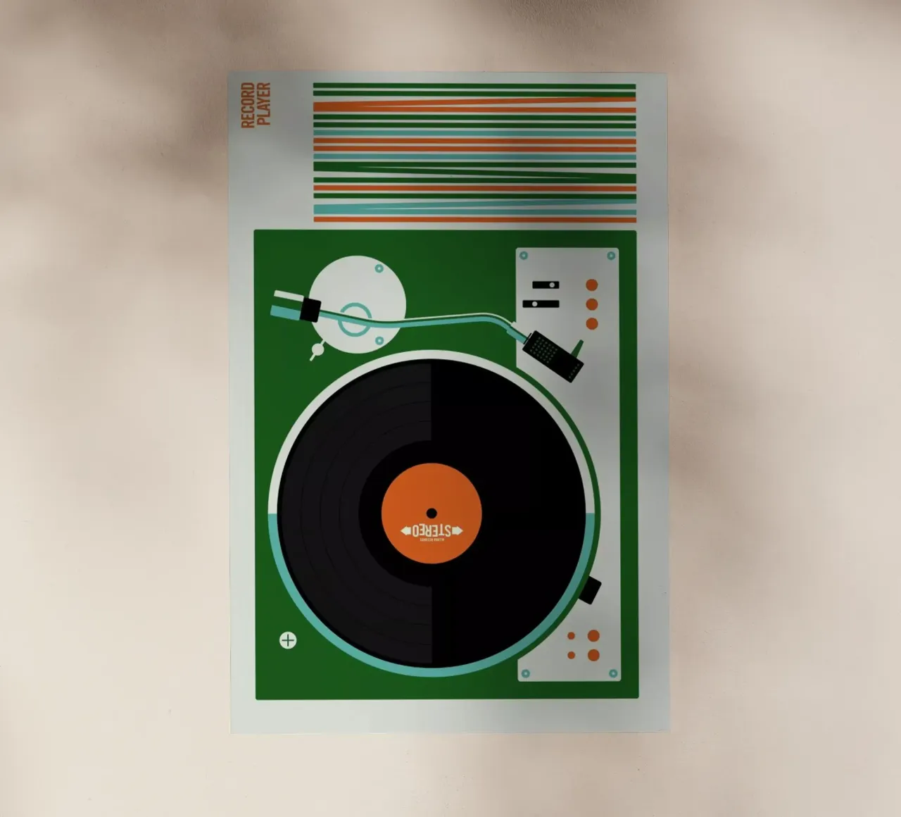 Icons Record Player pellicola backlit da Bo Lundberg